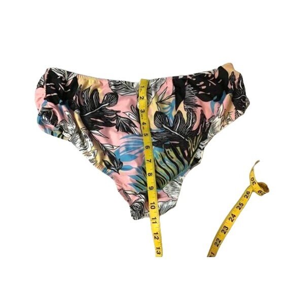 RUUHEE Women Criss Cross HighWaisted String Floral Printed 2PC Bathing Suit SZ L - Picture 9 of 9